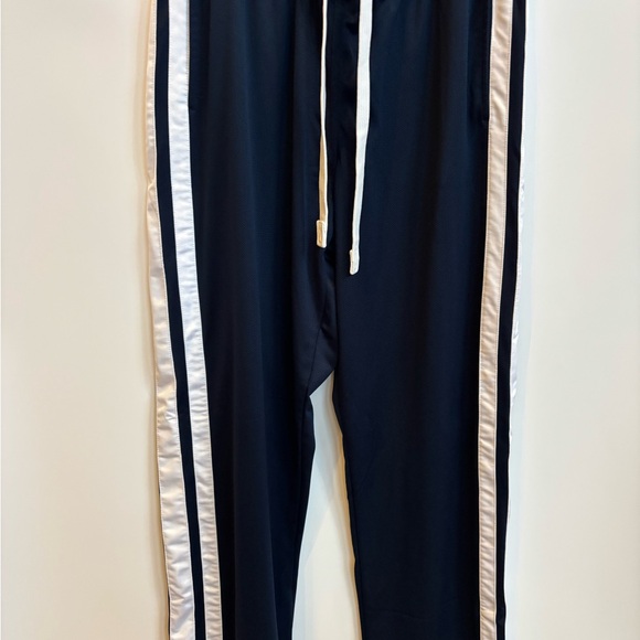 Vintage Y2K Nike Baggy Wide Leg Track Pants Mens XL Navy White Stripe - Picture 1 of 5